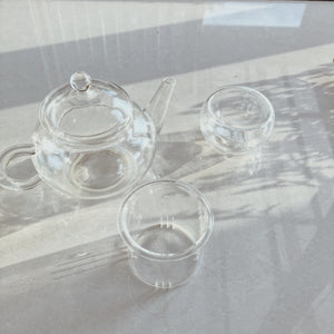Mini Glass Tea Pot Set